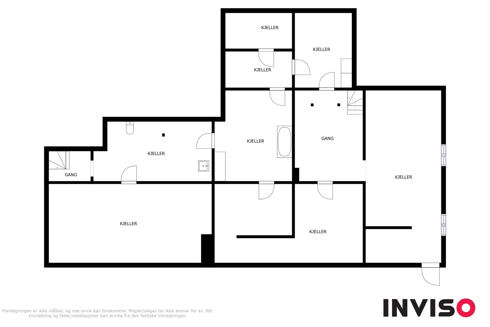 Plantegning kjeller. Galleribilde