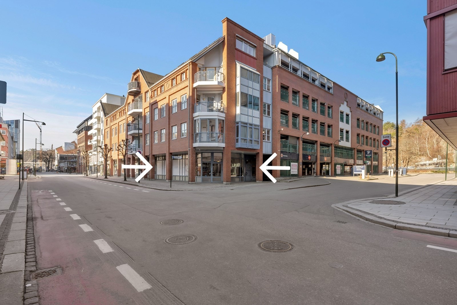 Pen glassfasade Galleribilde