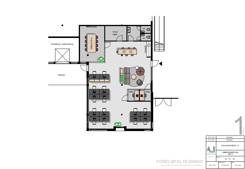 1. Etasje. Ca. 147 kvm BTA. Galleribilde