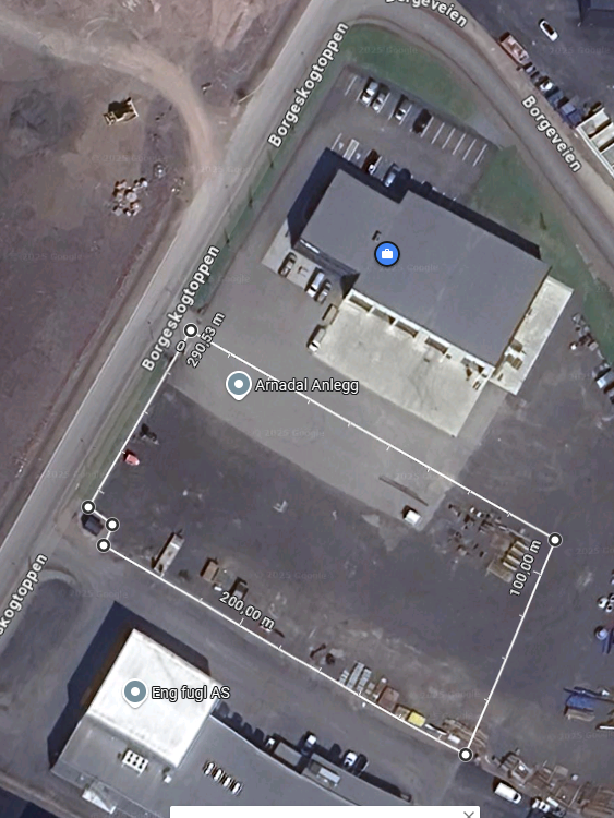 Oversiktbilde hvor ledig tomt er markert Galleribilde