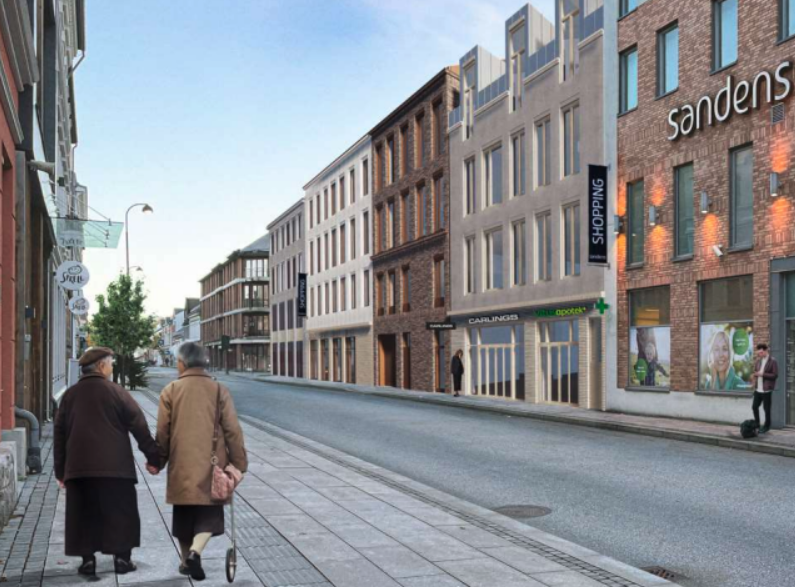 Illustrasjon av ferdigstilt fasade Galleribilde