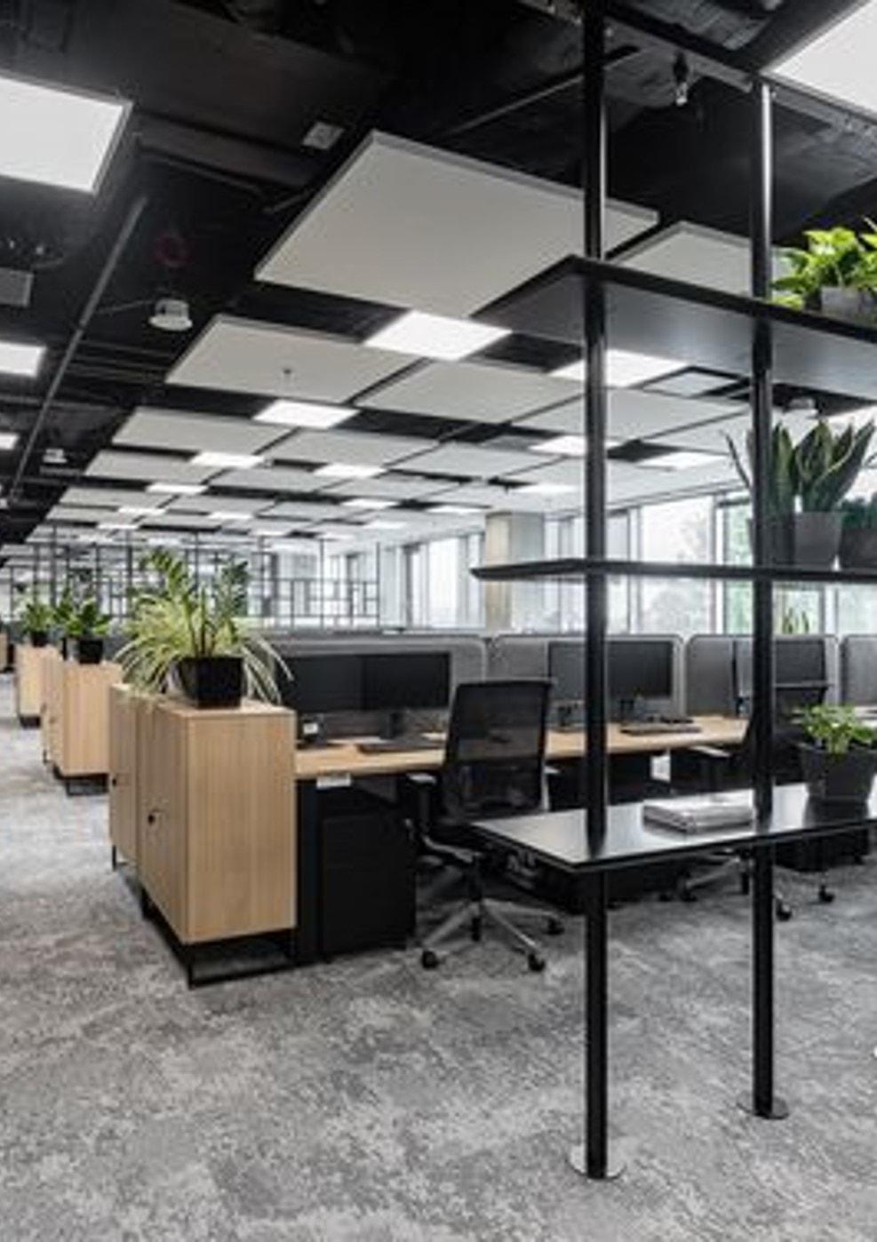 Illustrasjon kontorlandskap Galleribilde