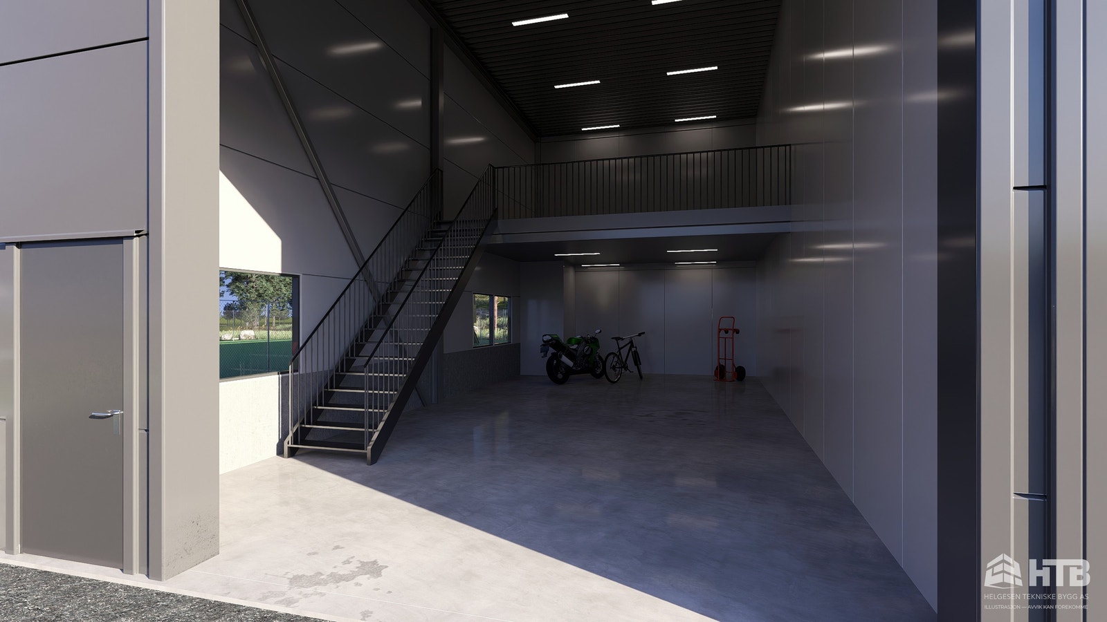 På denne illustrasjonen så vises teknisk rom, dette er kun på 2 stykk på vestsiden. Galleribilde