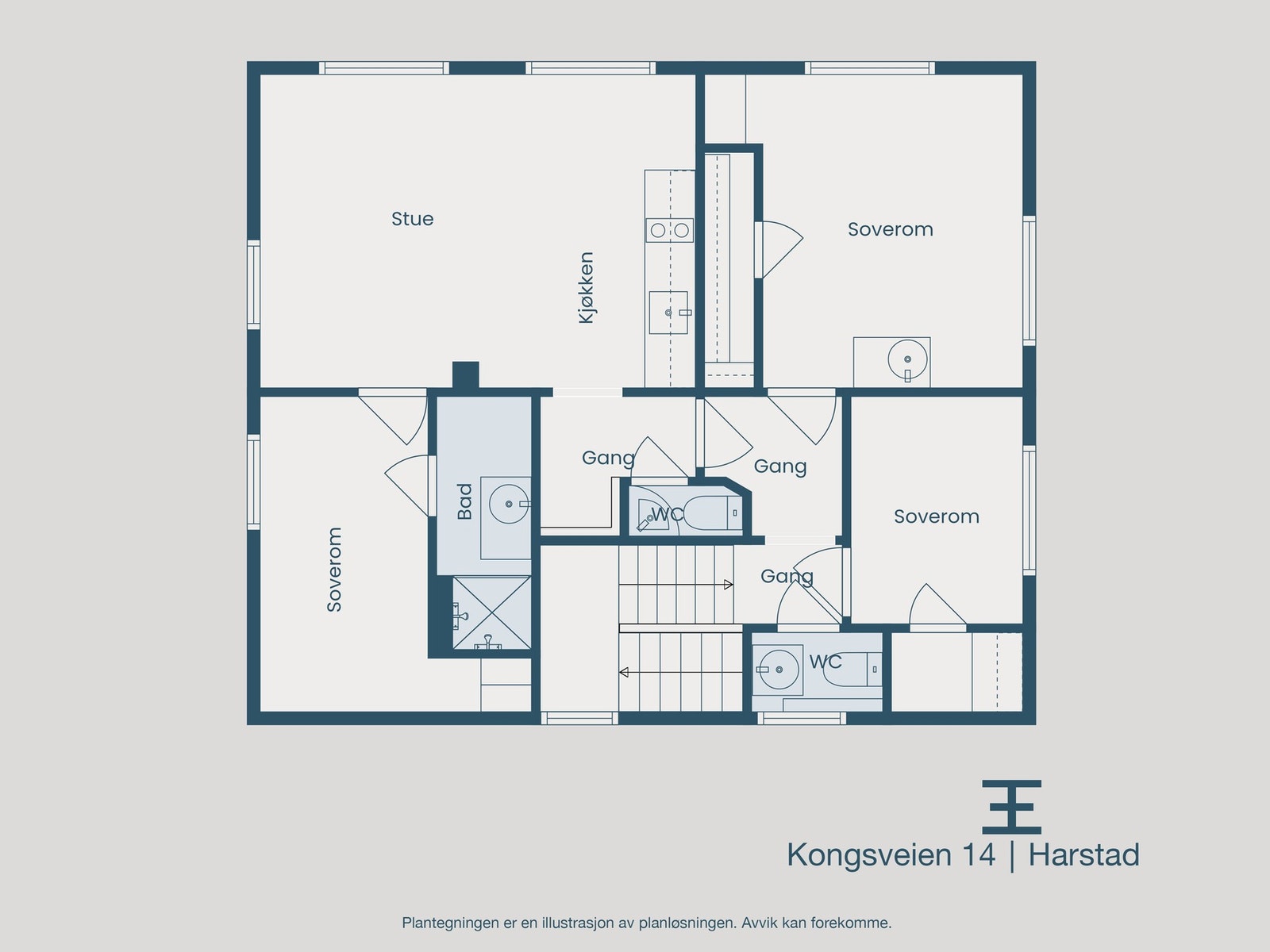 Plantegning 2. etasje Galleribilde