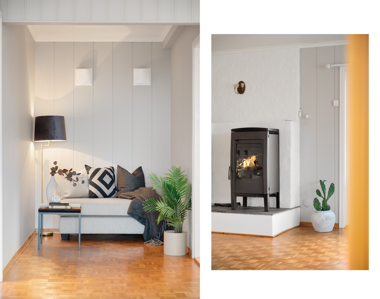 Det er også mulighet for vedfyring for ekstra varme og kos :) Galleribilde