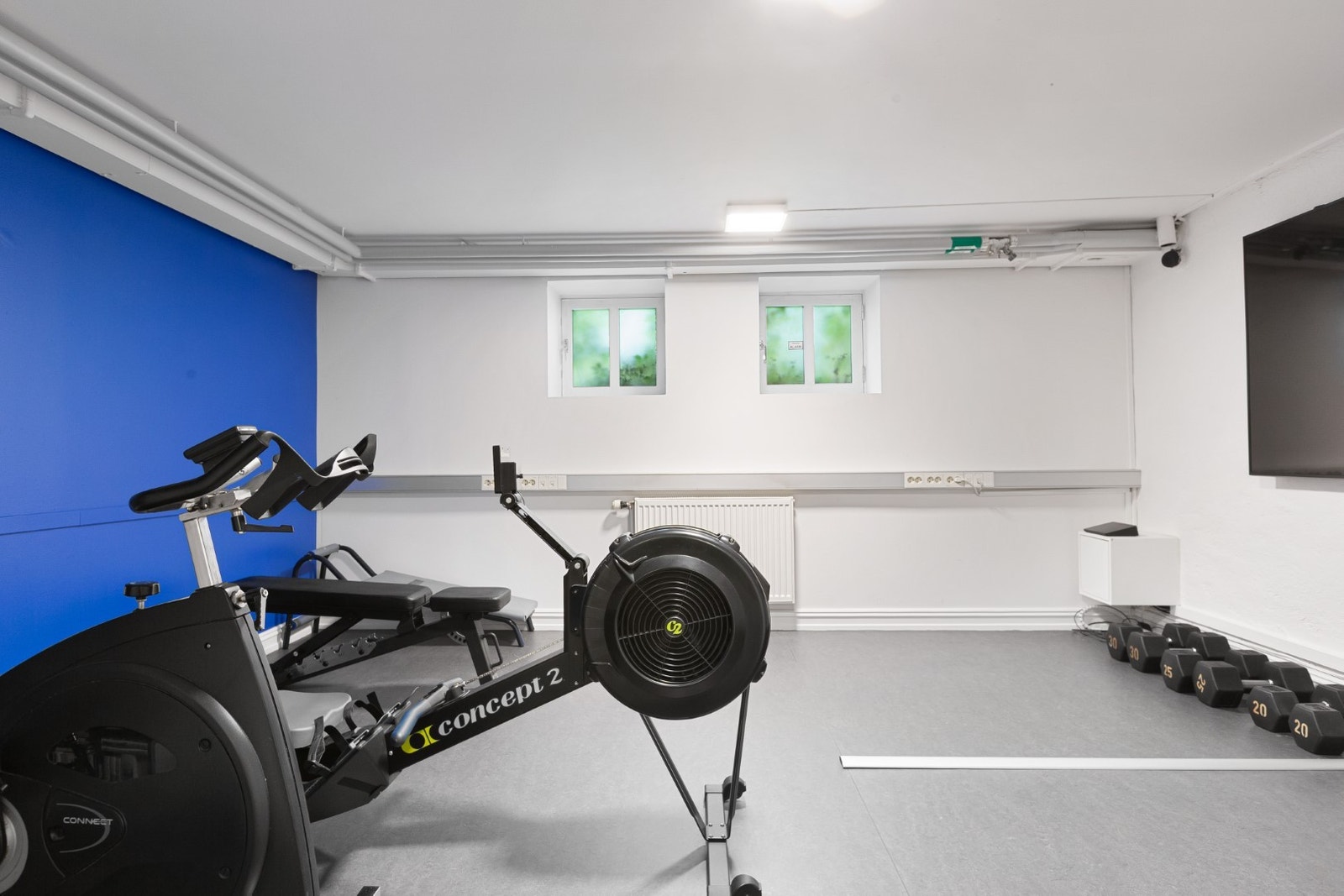 Eget treningsrom i bygget. Galleribilde