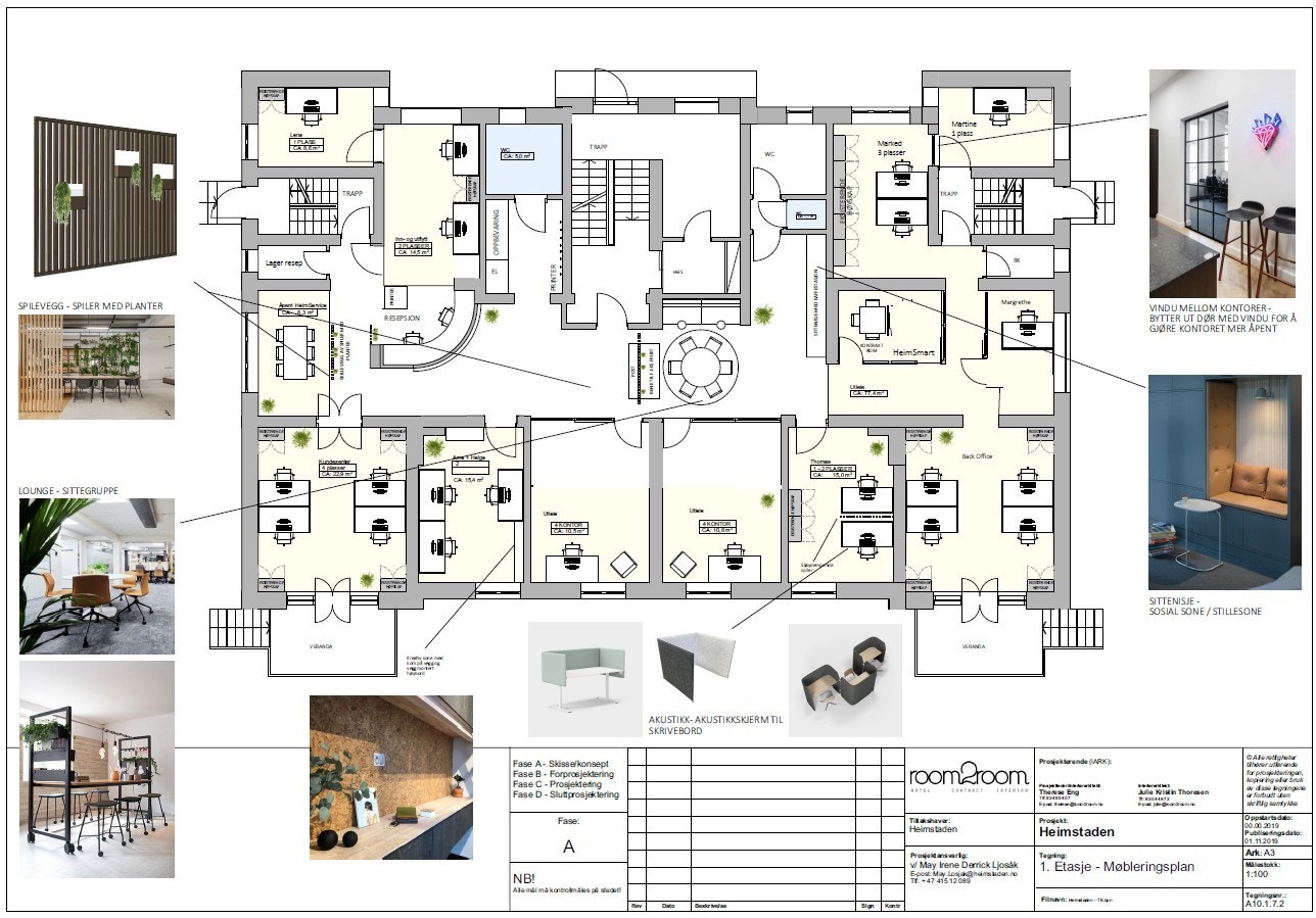 Plantegning 1 Etg. med møbleringsforslag Galleribilde