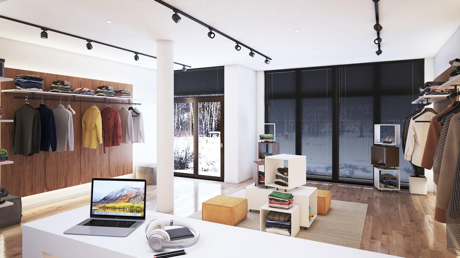 Visualisert klesbutikk Galleribilde