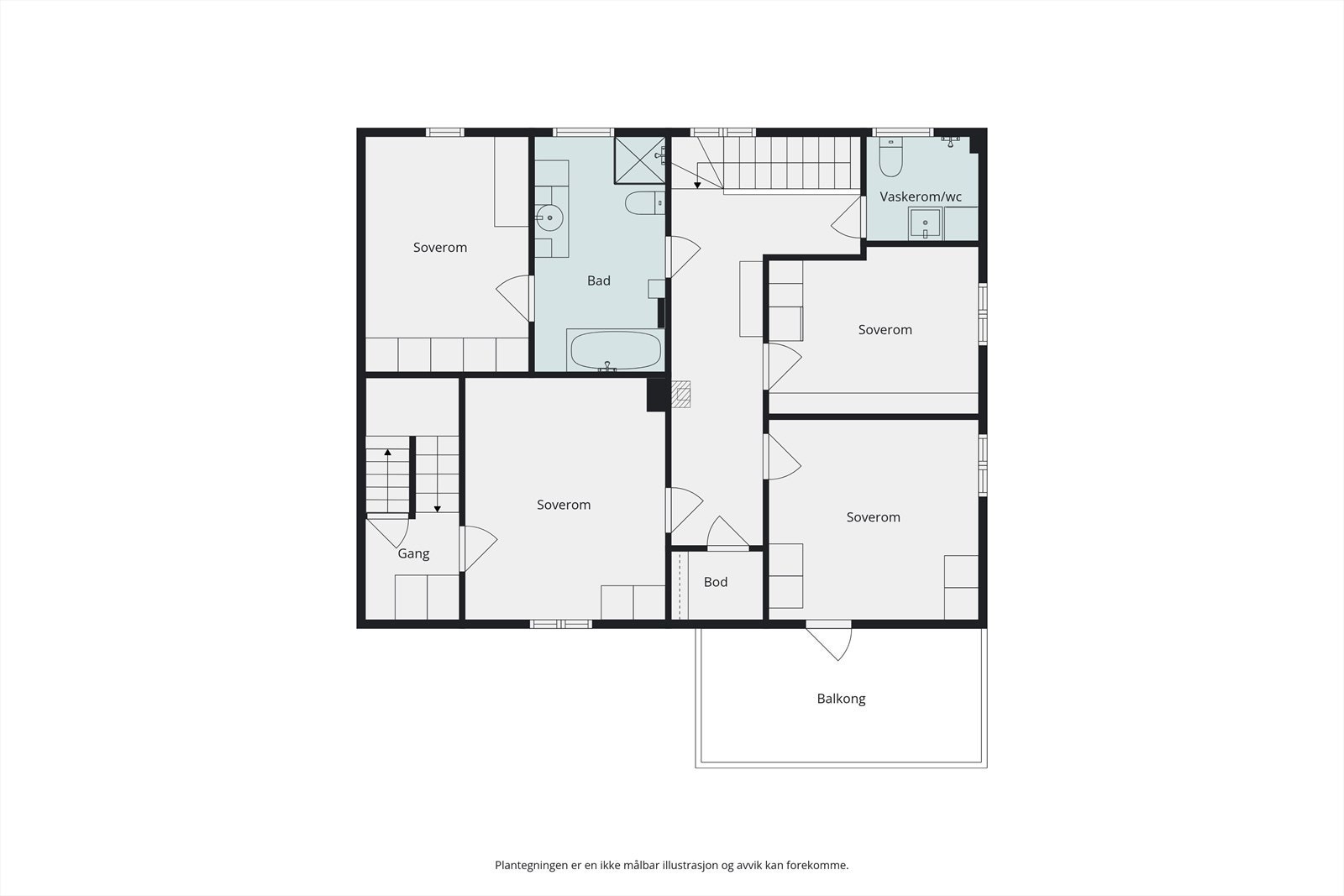 Plantegning andre etasje Galleribilde