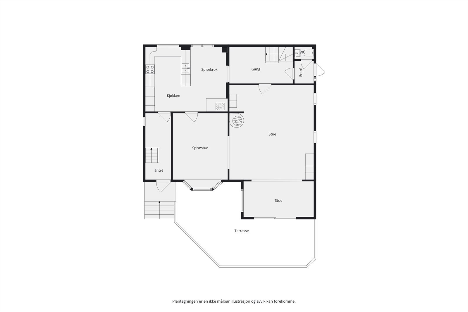 Plantegning første etasje Galleribilde