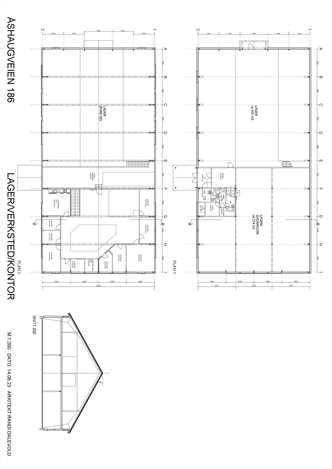 Tegning bygg C Galleribilde