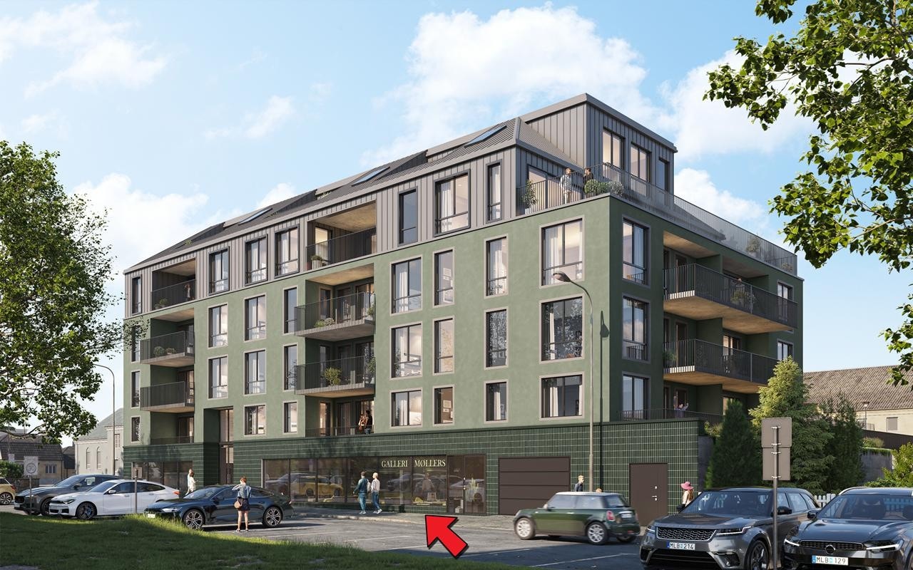 Ny forretningsseksjon på gateplan under oppføring Galleribilde