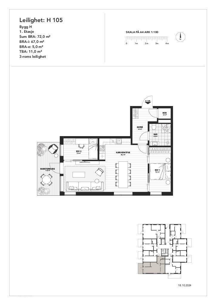 Plantegning H105.jpg Galleribilde