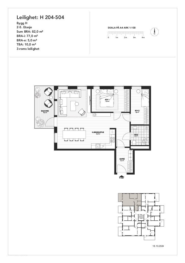 Plantegning H204-504.jpg Galleribilde