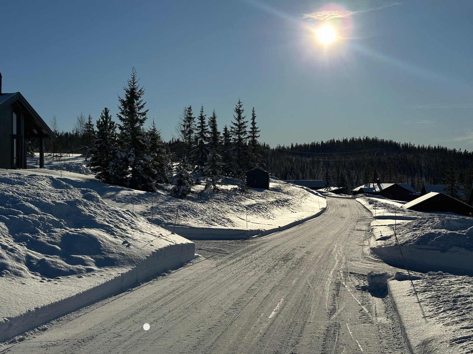 Tomten sett fra veien Galleribilde