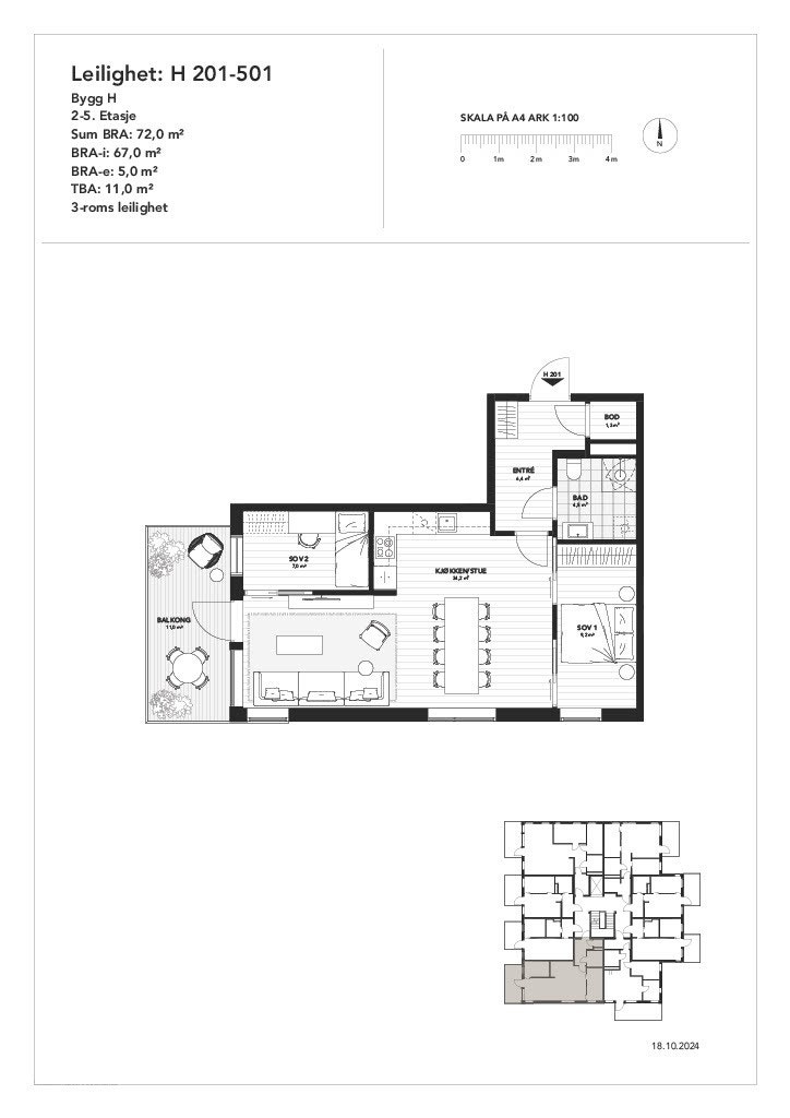 Plantegning H201-501.jpg Galleribilde