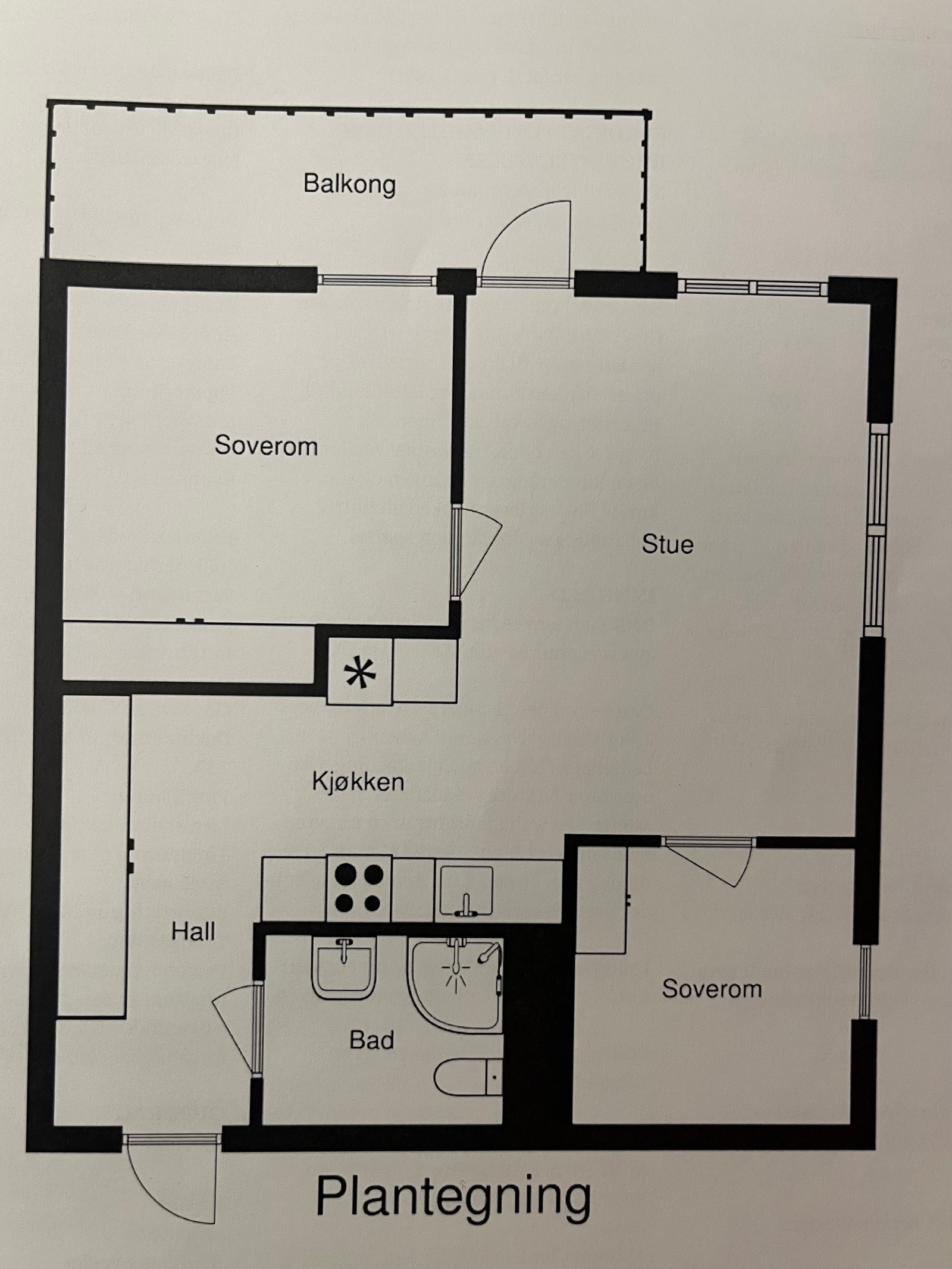 Plantegning av leilighet Galleribilde