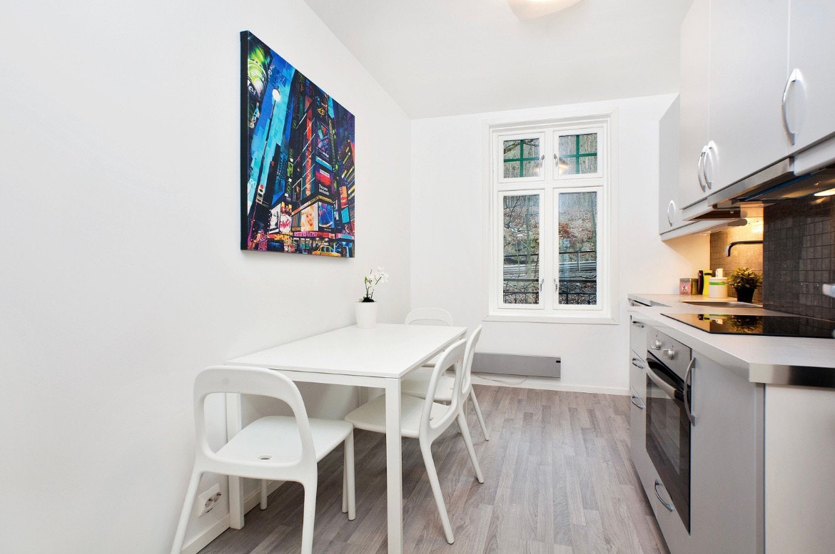 Her kan du spise middag med dine romkamerater. Galleribilde