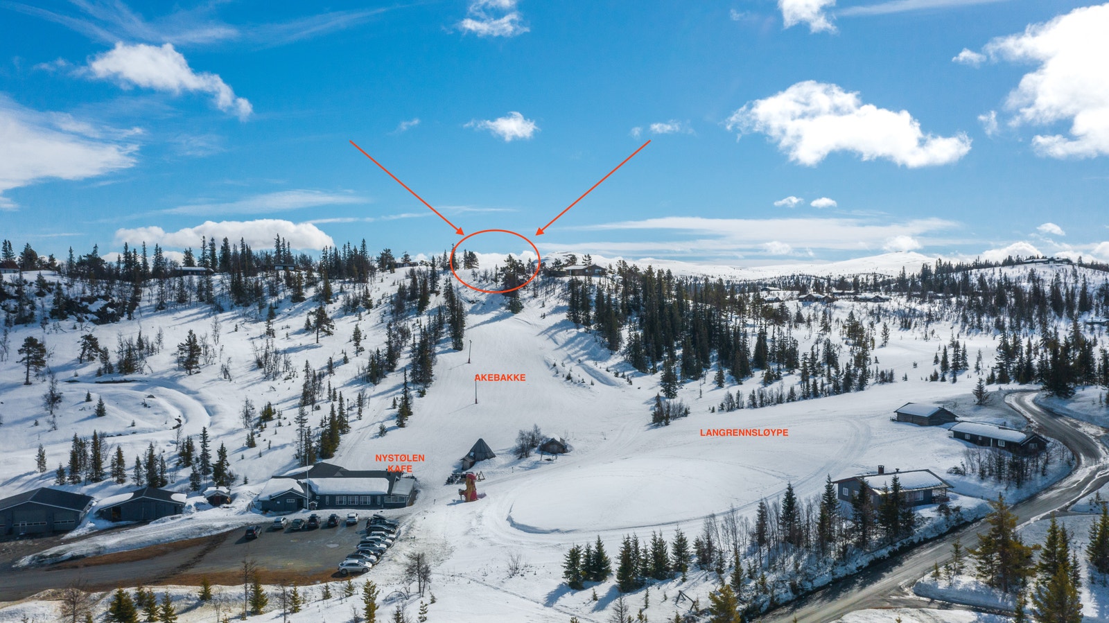 En kort aketur ned til Nystølen. Galleribilde