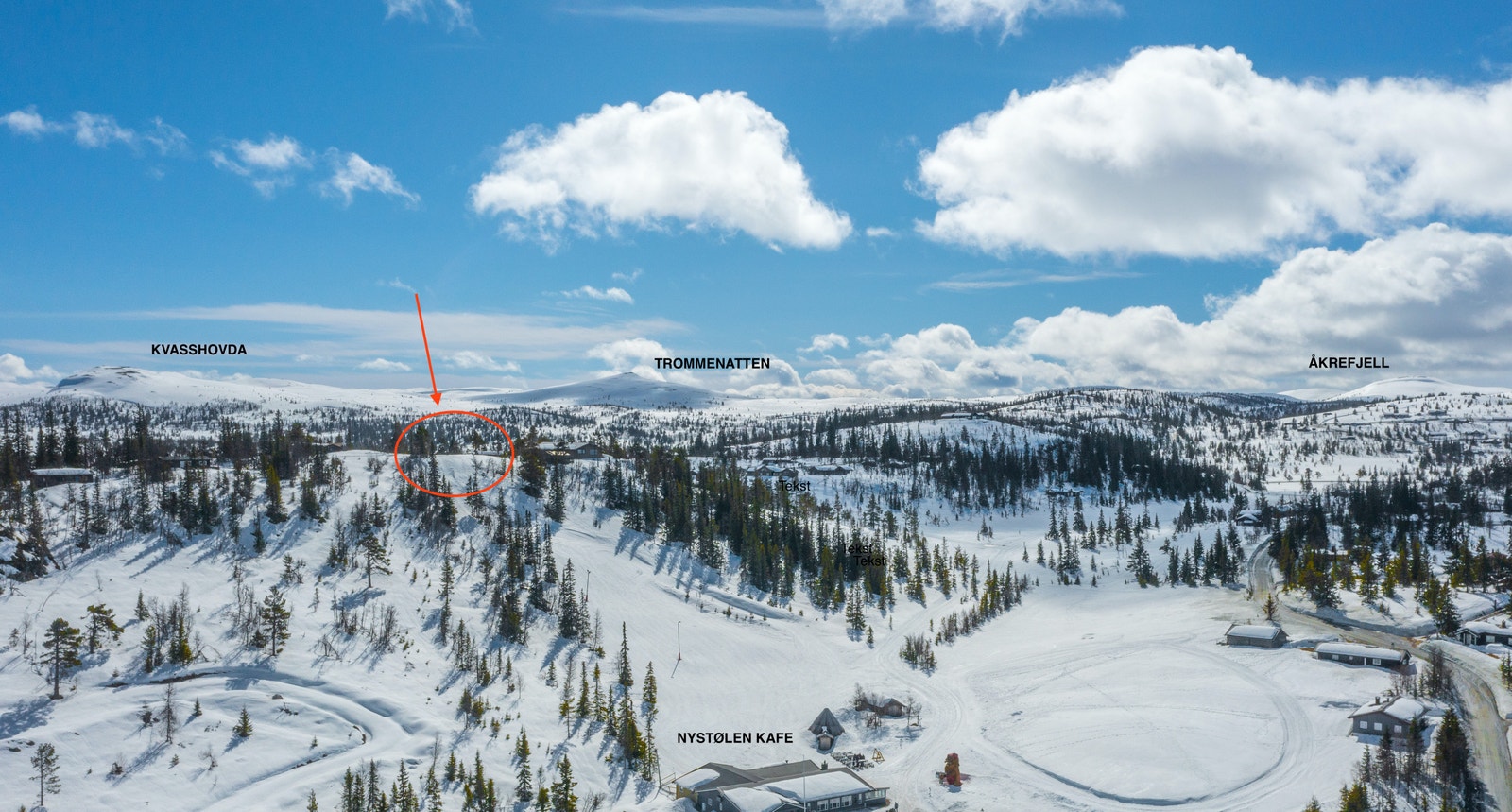 Tomten rett ovenfor Nystølen Cafè Galleribilde