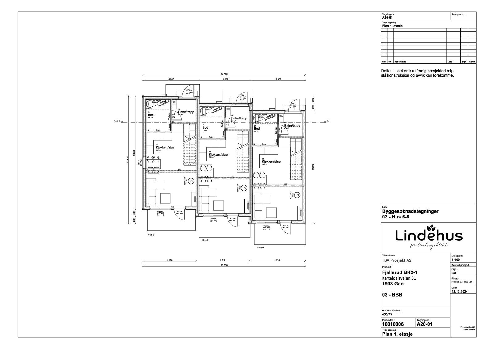 Plantegning 1. etasje. Galleribilde
