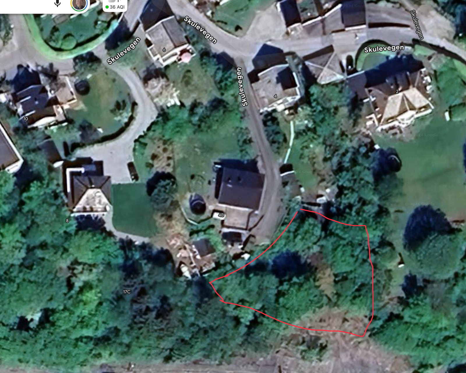 Satellitt med omtrentlig grenser Galleribilde