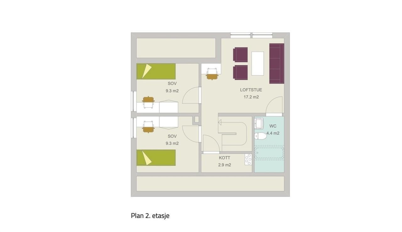 Plantegning 2.etg Galleribilde