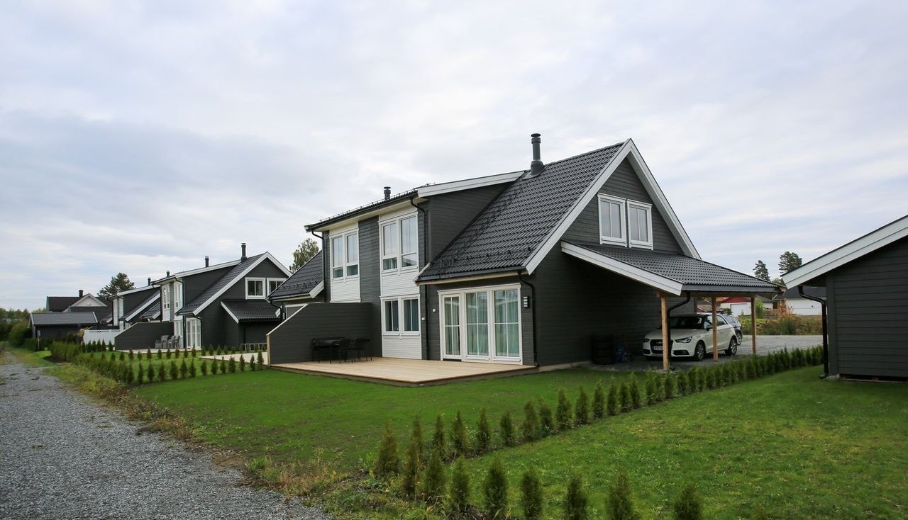 Tilsvarende bolig uten carport. Galleribilde