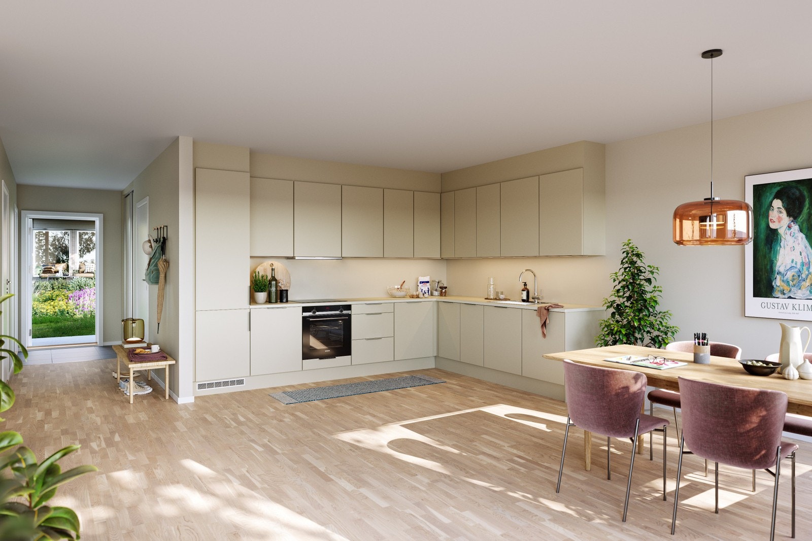 Moderne kjøkken fra HTH. Godt med skapplass. Galleribilde