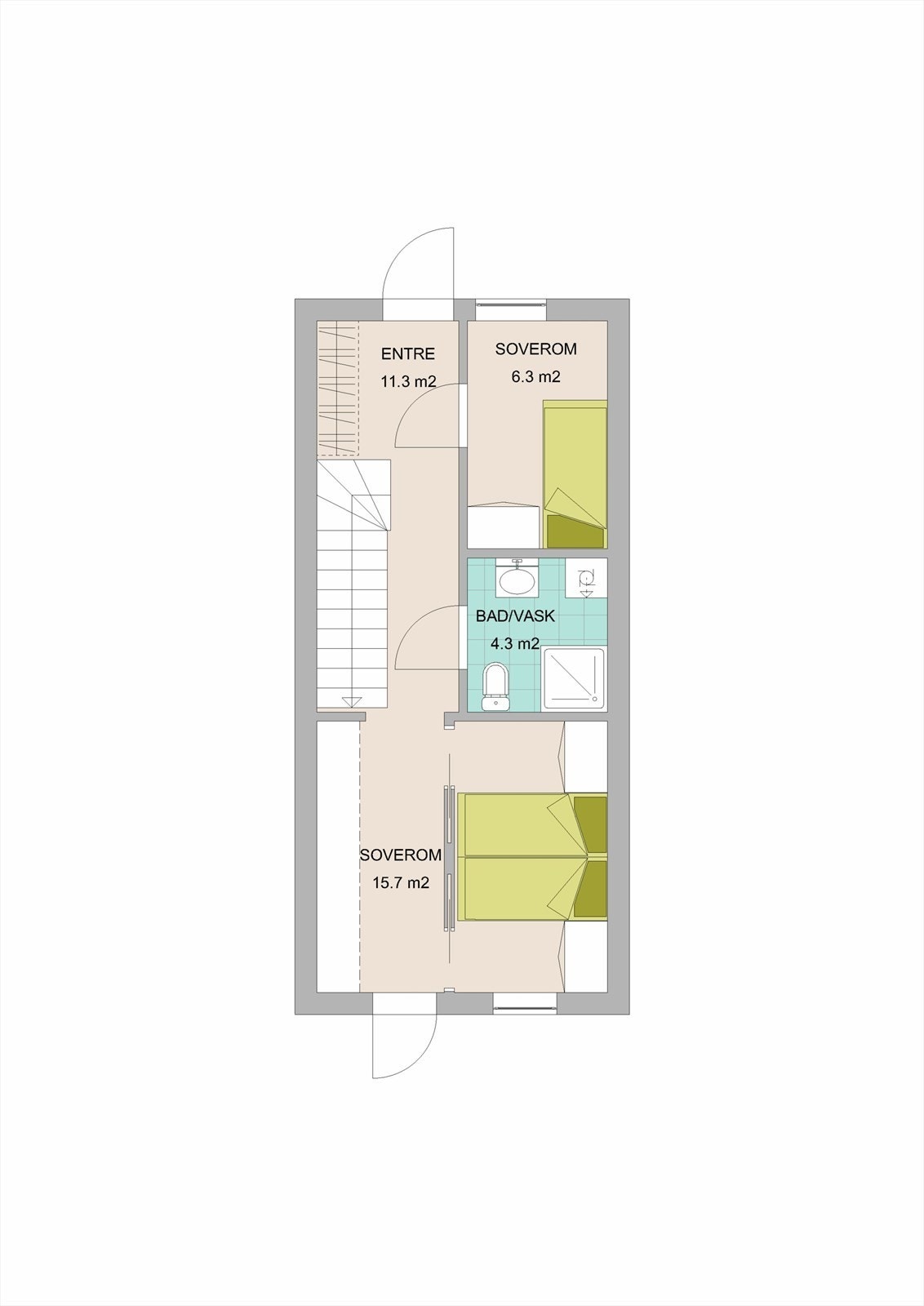 Plantegning 1. etg. Galleribilde