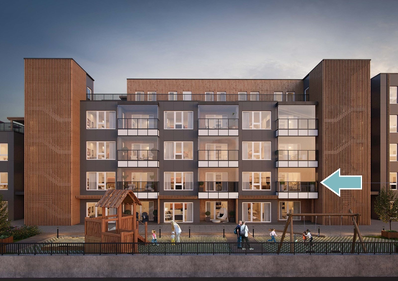 Leilighet 22 type Bodil ligger med fin utsikt mot Harstadåsen Galleribilde