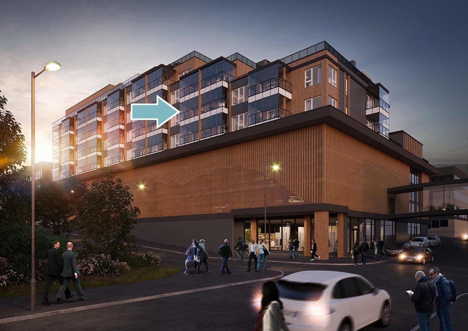 LNR 16 "Knut" er en type tre roms med ekstra stor balkong mot Generalhagen på hele 18,4m2 Galleribilde