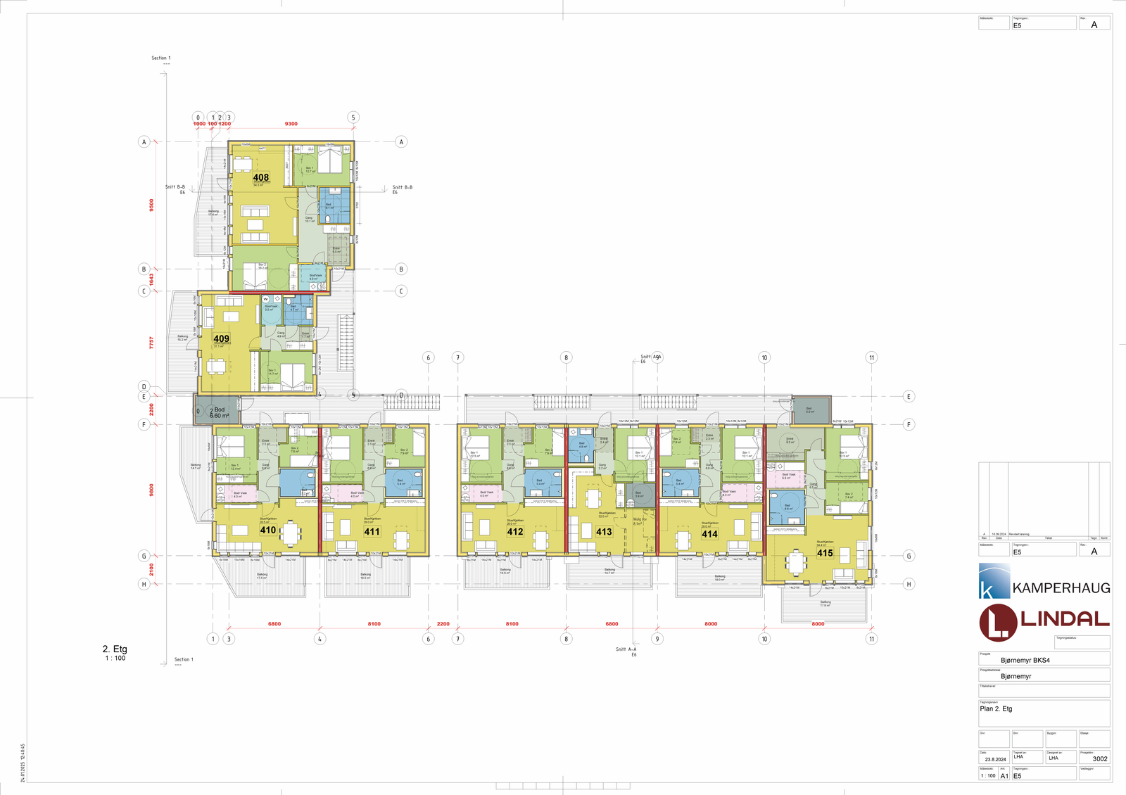 Plantegninger 2. etg. Galleribilde