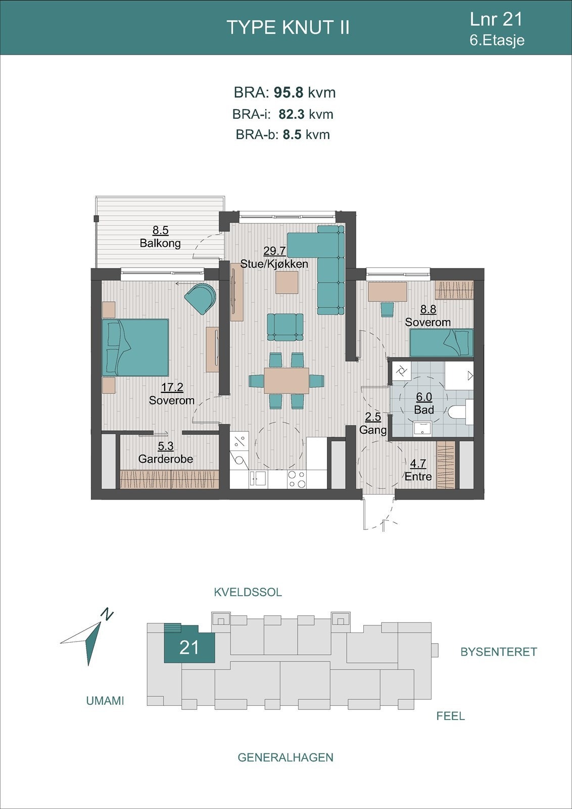 Plantegning Lnr 21 Type Knut II Galleribilde
