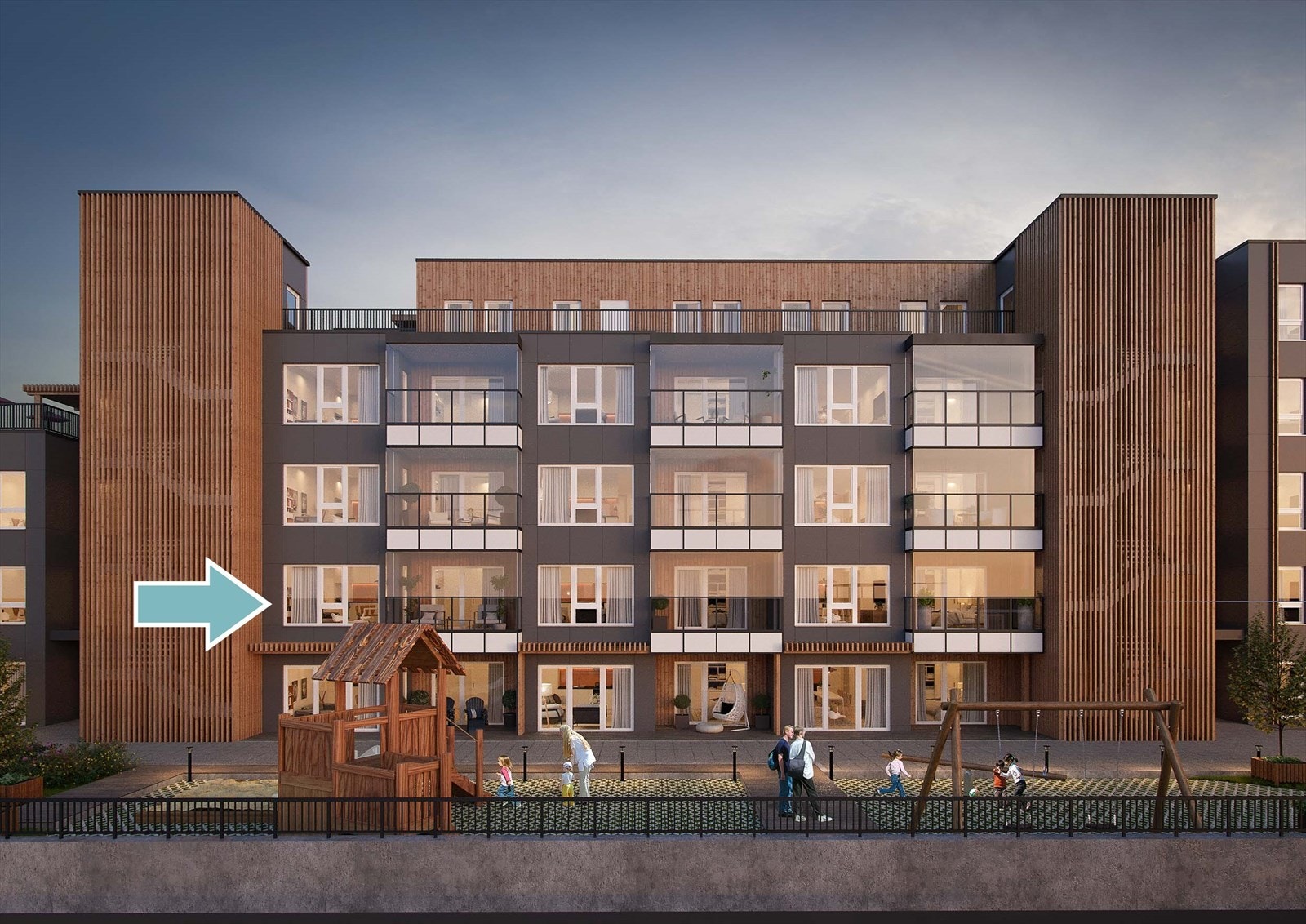 Fin leilighet type Bodil med 8m2 balkong Galleribilde