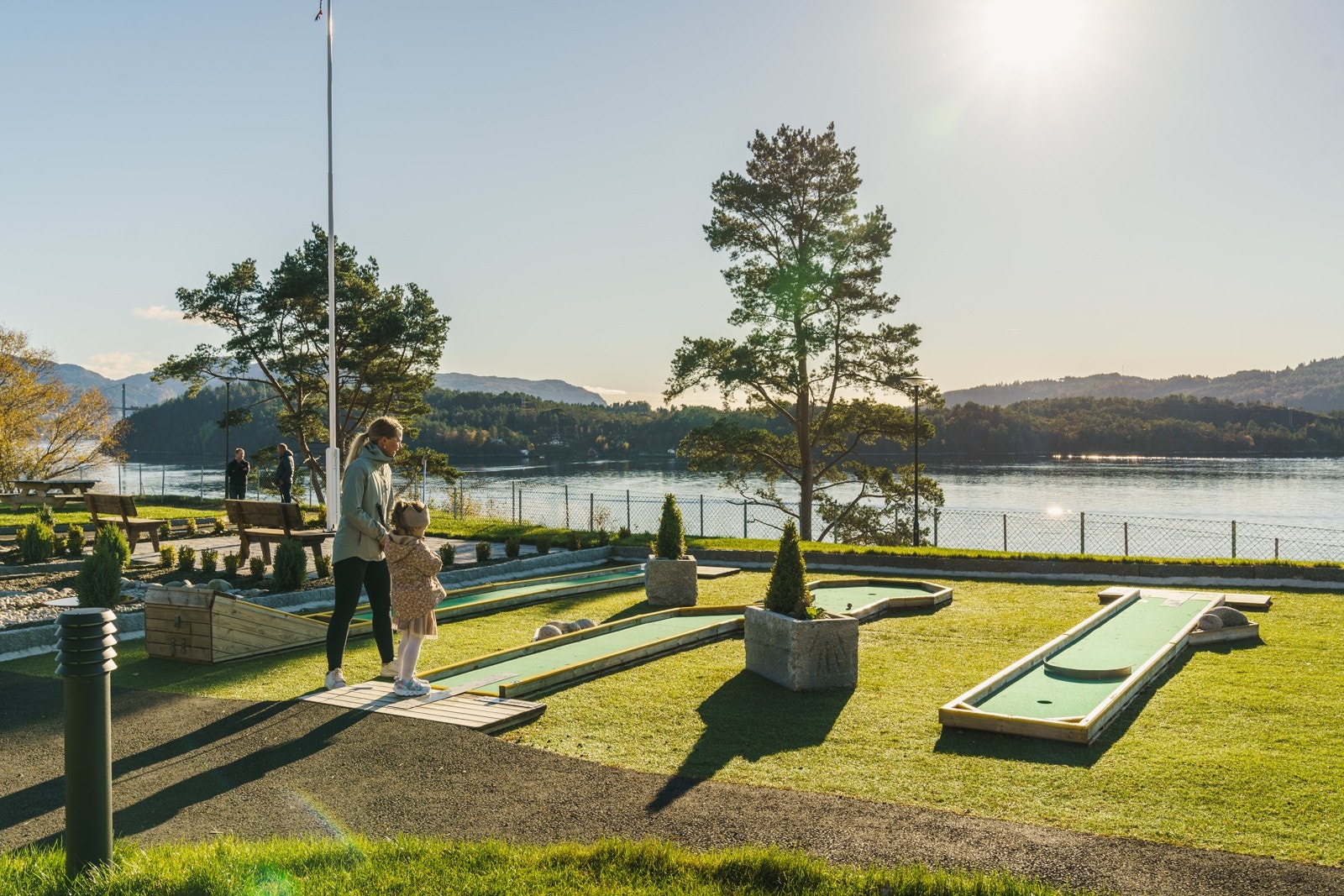 Her kan både store og små glede seg over de flotte parkanleggene. Galleribilde