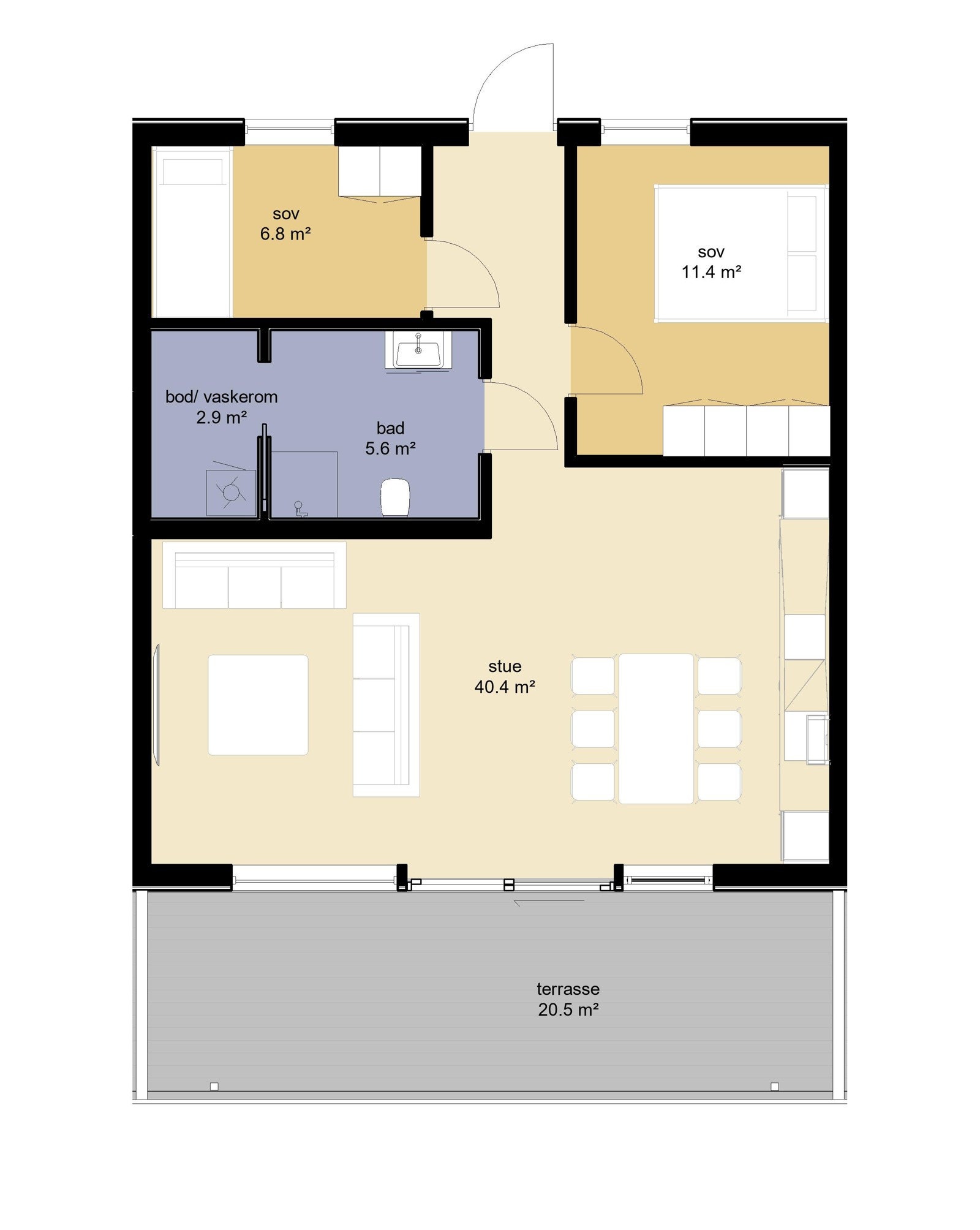 Plantegning 104 Galleribilde