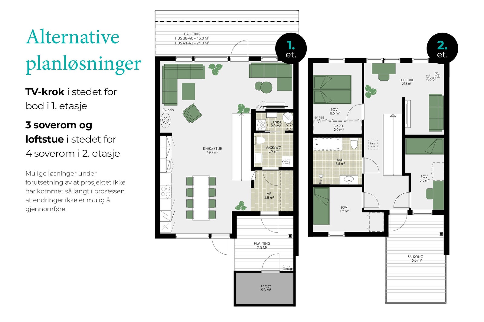 Alternative planløsninger Galleribilde