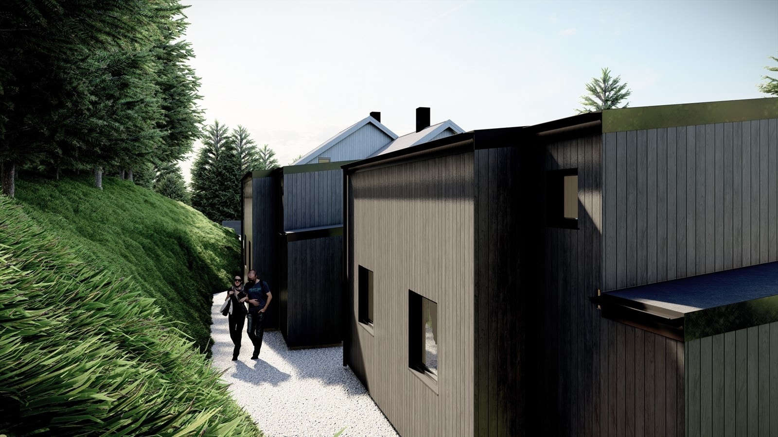 Her vil du kunne bo litt utenfor byens kjas og mas, men samtidig med en kort kjøretur unna sentrum. Galleribilde