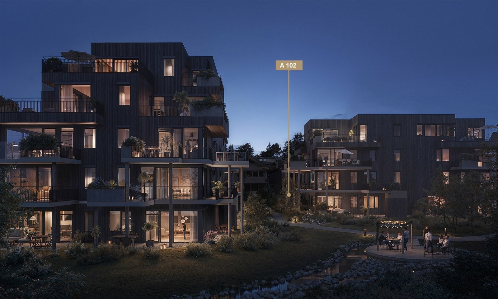 Leiligheten er i 1. etasje vendt mot nordvest Galleribilde