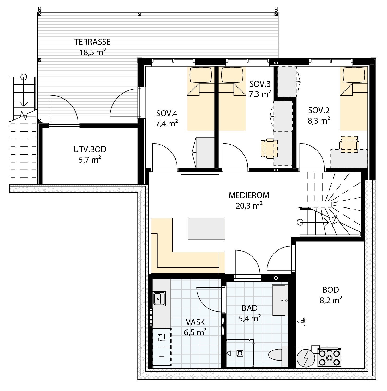 Plantegning U.etg Galleribilde