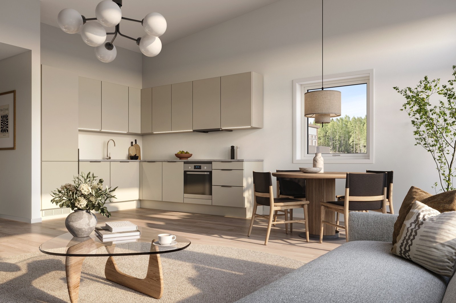 Lekker kjøkkeninnredning fra HTH. Illustrasjon. Galleribilde