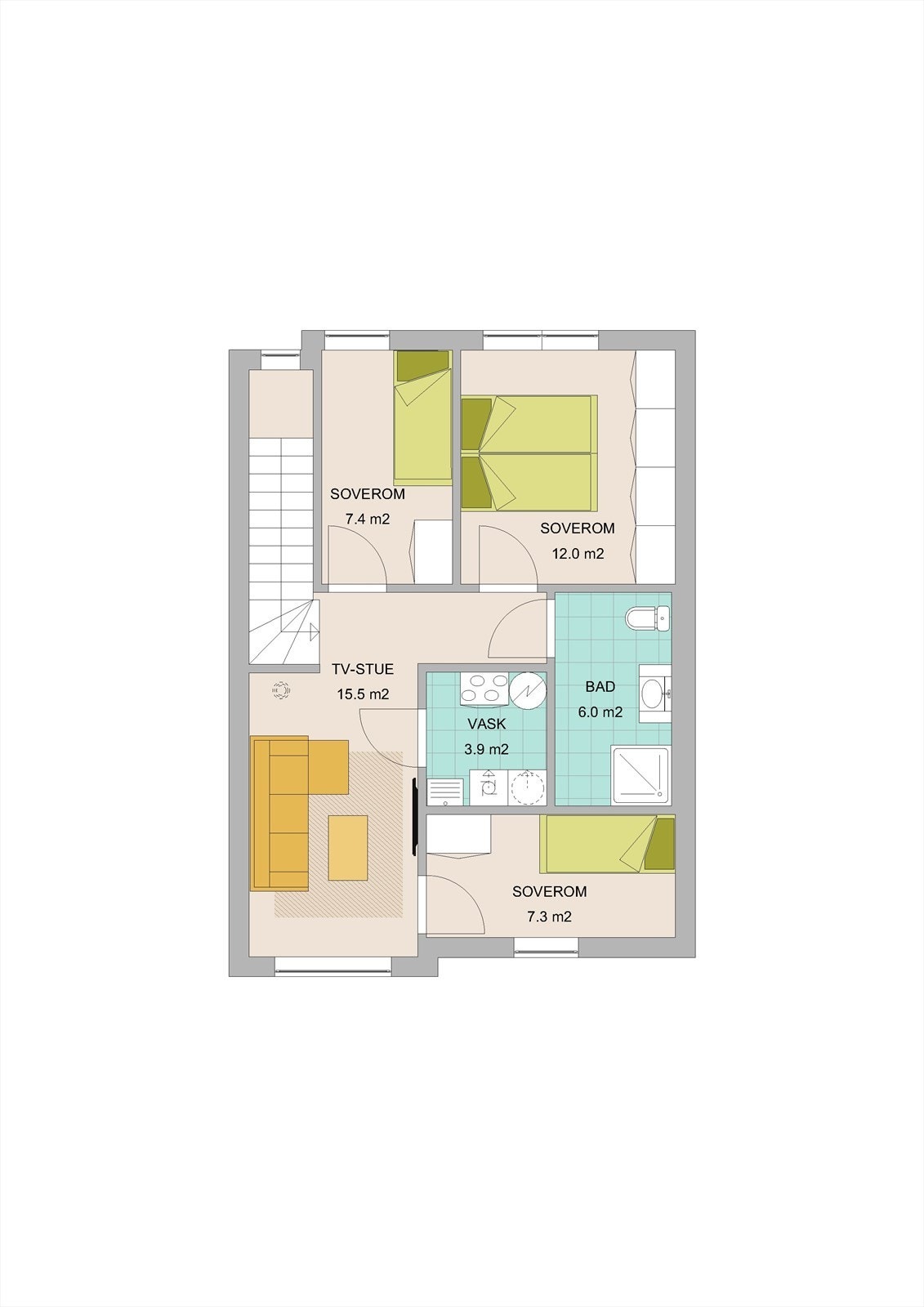 Plantegning 2.etg Galleribilde