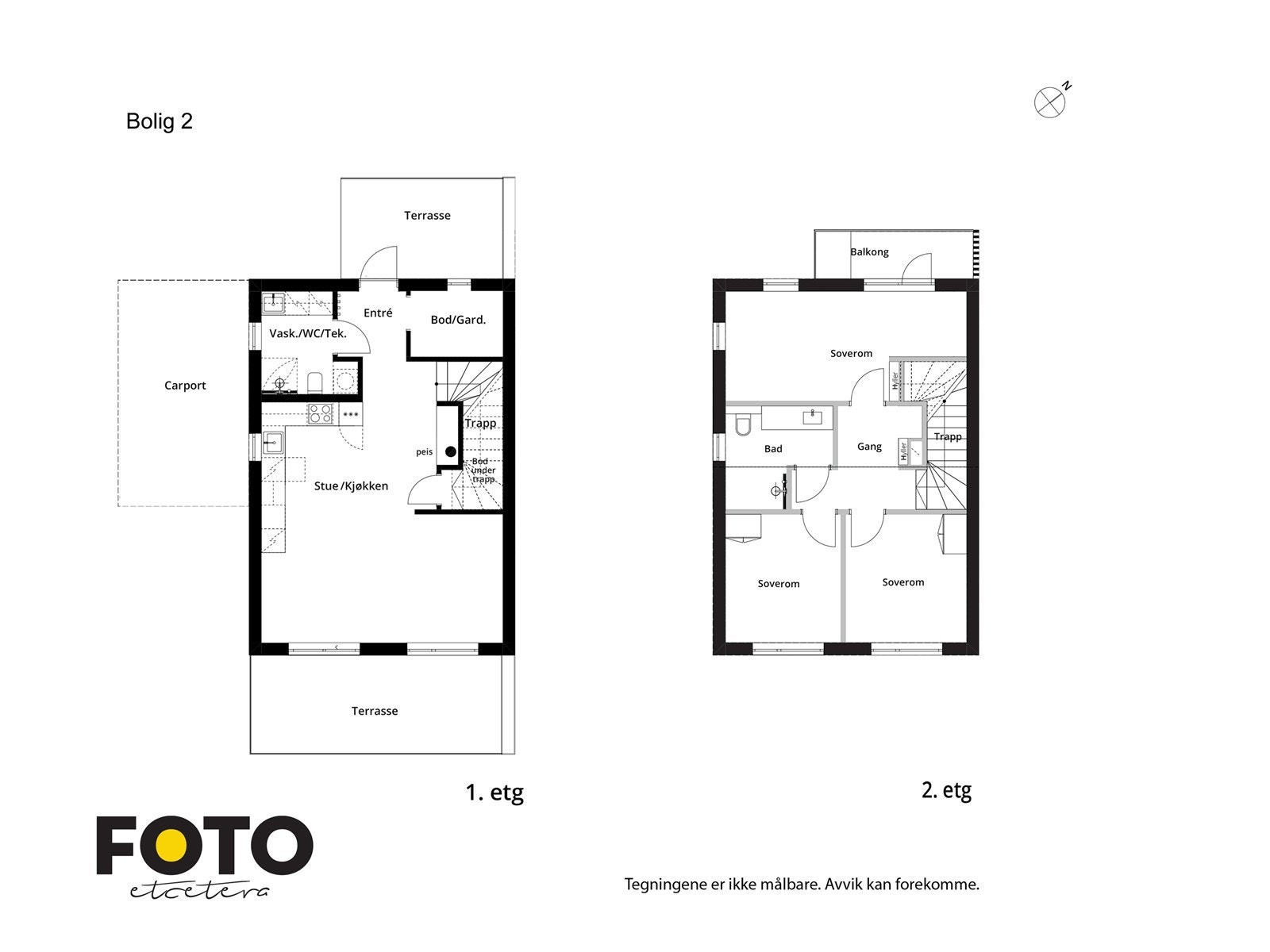Plantegning Damveien 2. Galleribilde