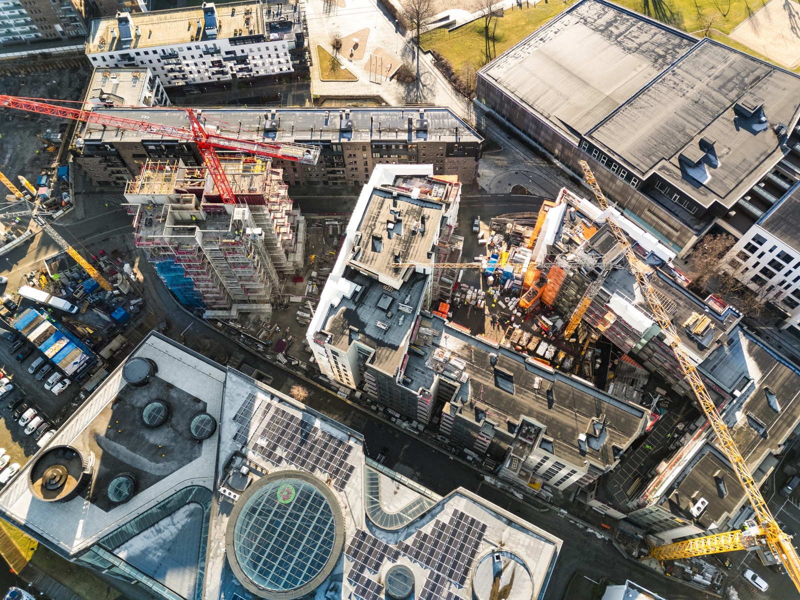 Dronebilde fra februar Galleribilde