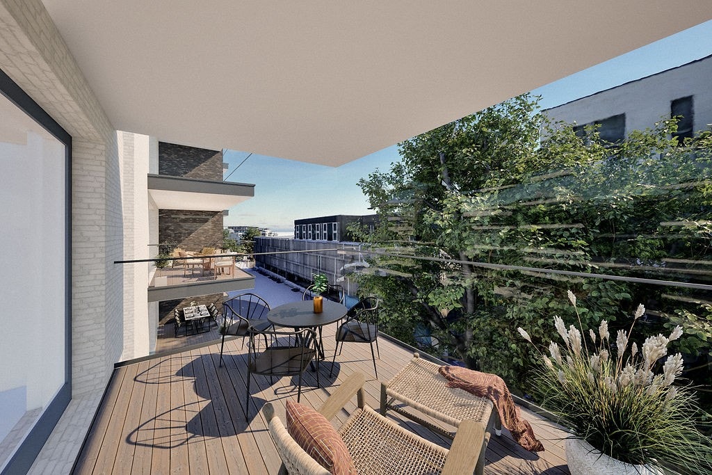 Utsikt fra balkong Galleribilde