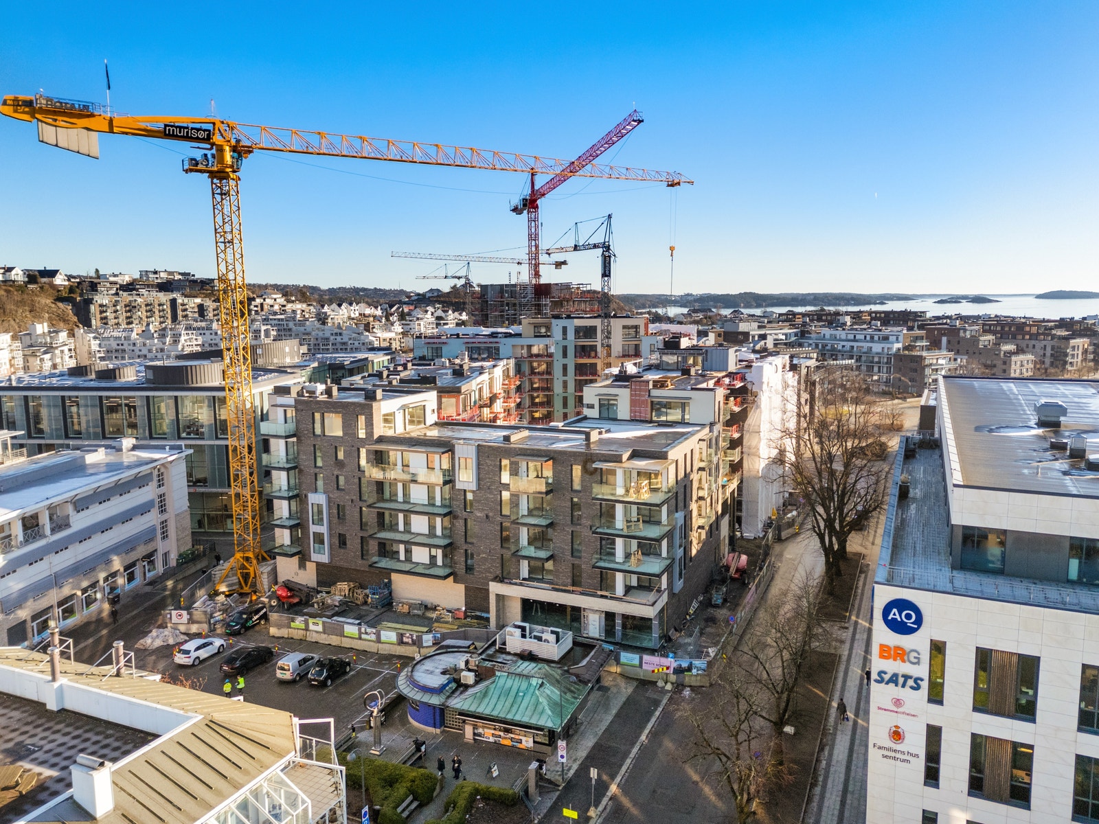 Dronebilde fra februar Galleribilde