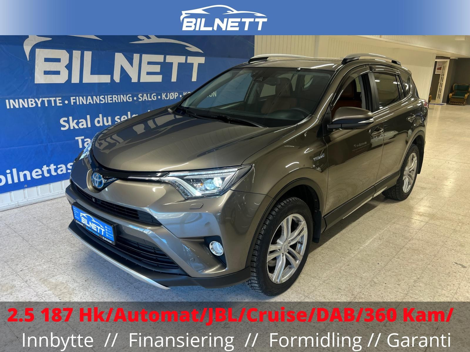 Toyota RAV4 2.5 187 Hk/Automat/JBL/Cruise/DAB/360 Kam/Navi/EU.2027