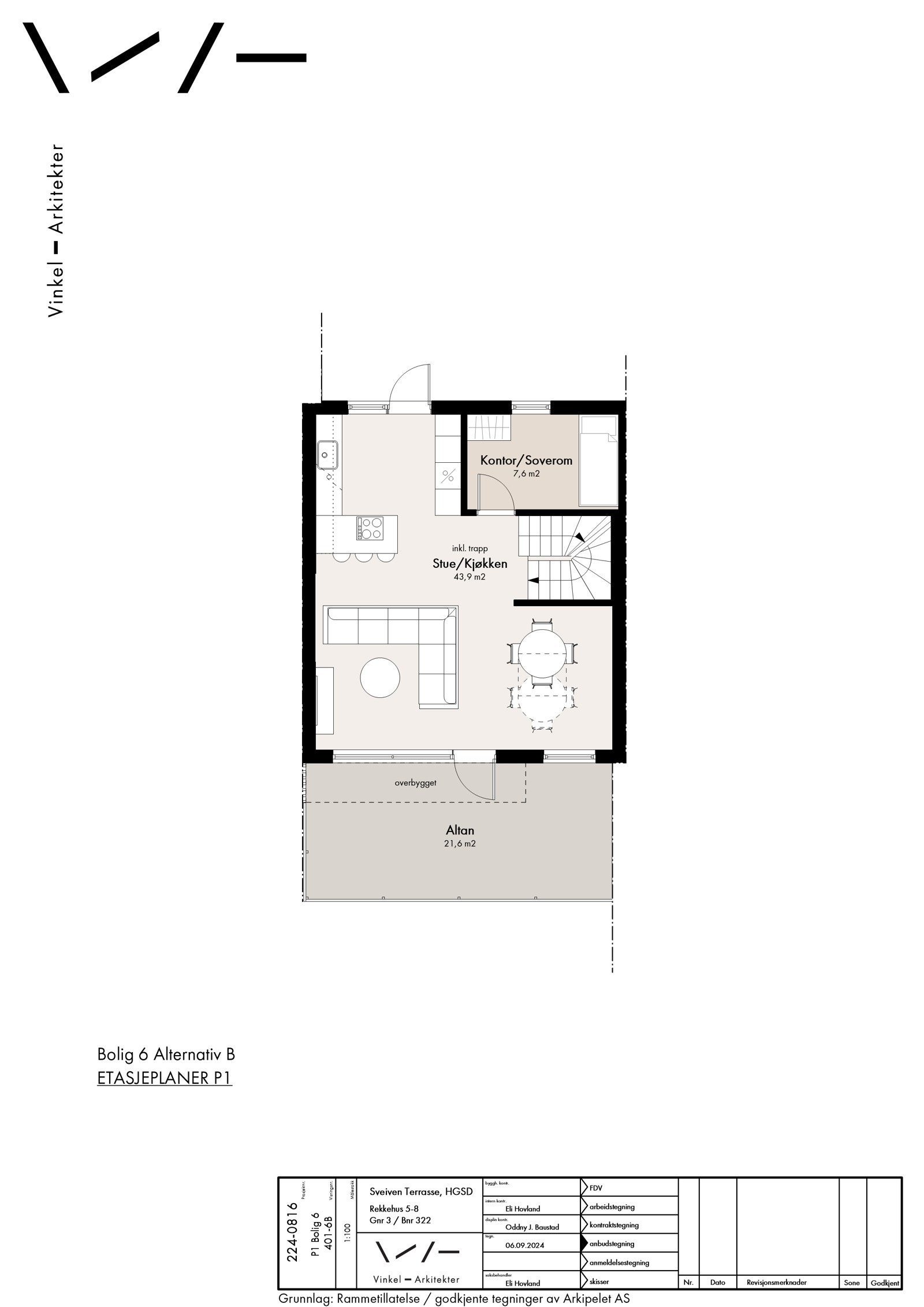 Bolig 6 - Plan 1 - Alternativ B Galleribilde