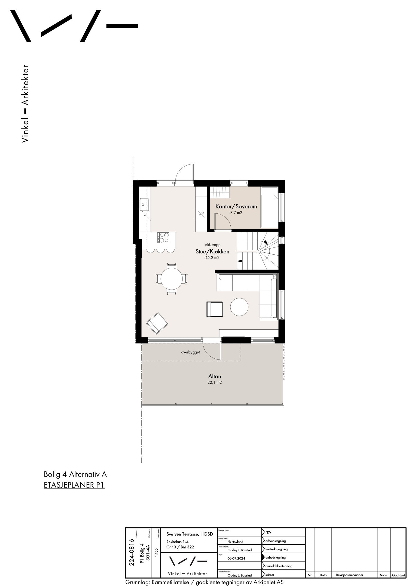Bolig 4 - Plan 1 - Alternativ A Galleribilde